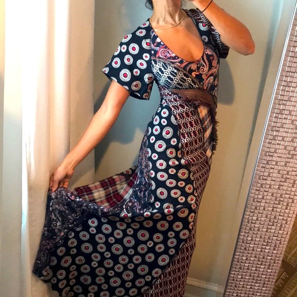 Anthropologie Dresses & Skirts - Byron Lars / Beauty Mark Boho Patchwork Dress